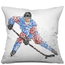 Abstraction Hockey Ice Puck Pillows 103559415