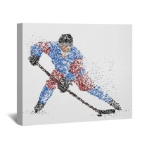 Abstraction Hockey Ice Puck Wall Art 103559415