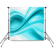 Abstraction In Dark-turquoise Tones Backdrops 12950069