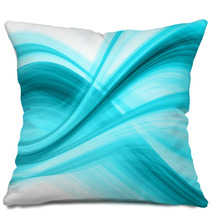 Abstraction In Dark-turquoise Tones Pillows 12950069