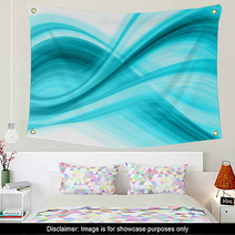 Abstraction In Dark-turquoise Tones Wall Art 12950069