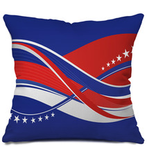 Abstrakter Hintergrund - USA - Stars And Stripes Pillows 11686698