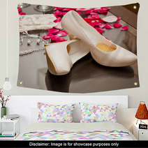 Accessories And Shoes Bride On The Table Wall Art 53269790