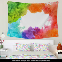 Acrylic Colors In Water. Abstract Background. Wall Art 55867602
