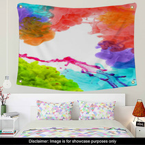 Acrylic Colors In Water. Abstract Background. Wall Art 55867607