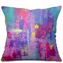 Acrylic Painted Background Pillows 136162768