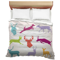 Action Deer Silhouette Set Bedding 59445575