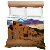 Adobe Houses In The Pueblo Of Taos, New Mexico, USA. Bedding 68300979