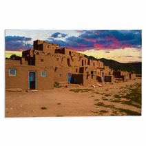Adobe Houses In The Pueblo Of Taos, New Mexico, USA. Rugs 68300979