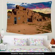 Adobe Houses In The Pueblo Of Taos, New Mexico, USA. Wall Art 68300979