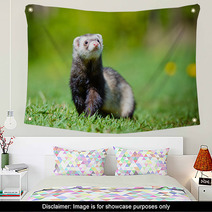 Adorable Ferret Portrait Wall Art 65065139