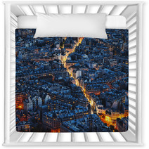 Aerial Night View Of Paris Nursery Decor 50192860