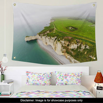 Aerial View On The Steep Coast Of Normandy Wall Art 65710193