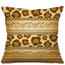 Africa Stile Ornament Background Pillows 33659685