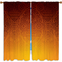 African Art Background Design Window Curtains 88071146