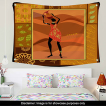 African Girl Dressed In A Decorative Wall Art 34844990