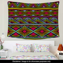 African Line Pattern Wall Art 90812657
