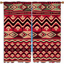 African Pattern Window Curtains 90448967