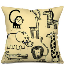 African Savannah Animals Pillows 67080631