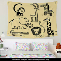African Savannah Animals Wall Art 67080631