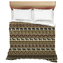 African Style Seamless Pattern With Wild Animals. Bedding 29128257