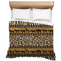 African Style Seamless Pattern With Wild Animals Bedding 30655499