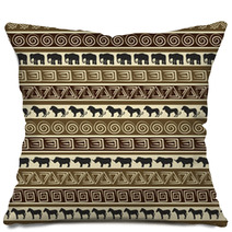 African Style Seamless Pattern With Wild Animals. Pillows 29128257