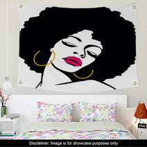 Afro Hair Hippie Woman Pop Art Wall Art 48848511