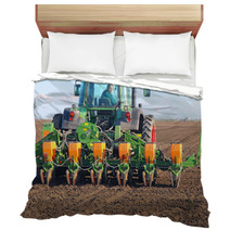 Agricultural Tractor Sowing And Cultivating Field Bedding 63902663