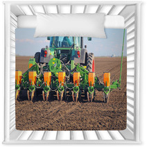 Agricultural Tractor Sowing And Cultivating Field Nursery Decor 63902663