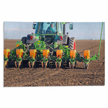 Agricultural Tractor Sowing And Cultivating Field Rugs 63902663