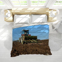 Agricultural Tractor Sowing Seeds Bedding 58616879