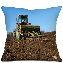 Agricultural Tractor Sowing Seeds Pillows 58616879