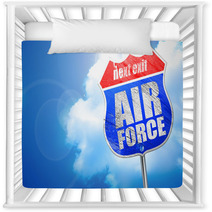 Air Force 3d Rendering Blue Street Sign Nursery Decor 117123513