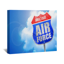 Air Force 3d Rendering Blue Street Sign Wall Art 117123513