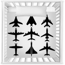 Aircraft Silhouettes Nursery Decor 122967291