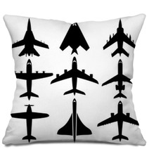 Aircraft Silhouettes Pillows 122967291