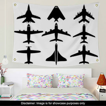 Aircraft Silhouettes Wall Art 122967291