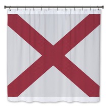 Alabama Flag White Dots Bath Decor 107931867