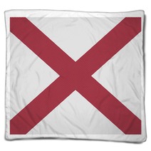 Alabama Flag White Dots Blankets 107931867