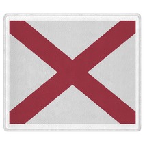 Alabama Flag White Dots Rugs 107931867