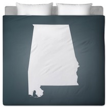 Alabama Map Bedding 82591970