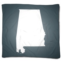 Alabama Map Blankets 82591970