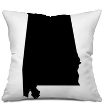Alabama Map On White Background Vector Pillows 103984432