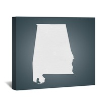Alabama Map Wall Art 82591970