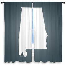 Alabama Map Window Curtains 82591970