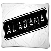 Alabama Rubber Stamp Grunge Design With Dust Scratches Effects Can Be Easily Removed For A Clean Crisp Look Color Is Easily Changed Blankets 130855899