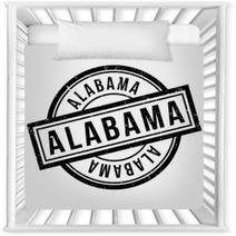 Alabama Rubber Stamp Grunge Design With Dust Scratches Effects Can Be Easily Removed For A Clean Crisp Look Color Is Easily Changed Nursery Decor 130855894