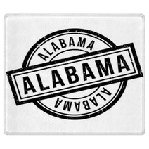 Alabama Rubber Stamp Grunge Design With Dust Scratches Effects Can Be Easily Removed For A Clean Crisp Look Color Is Easily Changed Rugs 130855894