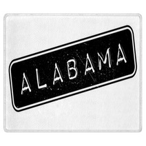 Alabama Rubber Stamp Grunge Design With Dust Scratches Effects Can Be Easily Removed For A Clean Crisp Look Color Is Easily Changed Rugs 130855899